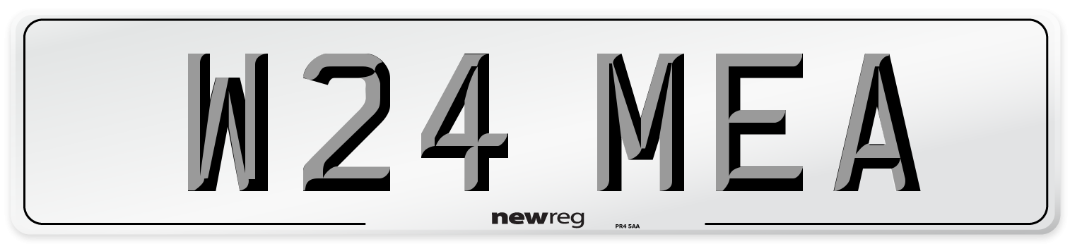 W24 MEA Number Plate from New Reg